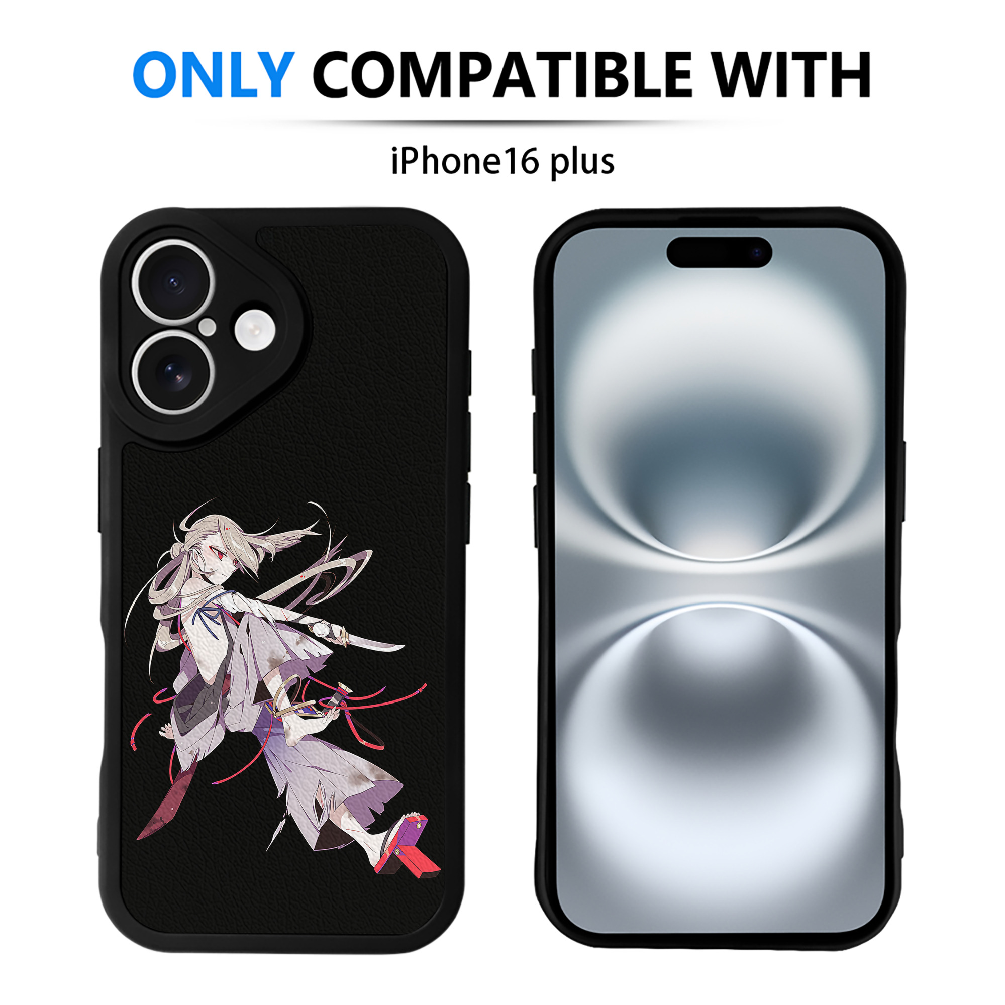 （画像用） 刀剣乱舞 Touken Ranbu 【iPhone 16シリーズ対応】シリコンスマホケース（レザー調） 材質：シリコン